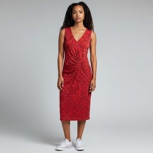 Banana Republic Scarlet Dress with Blue Floral Design